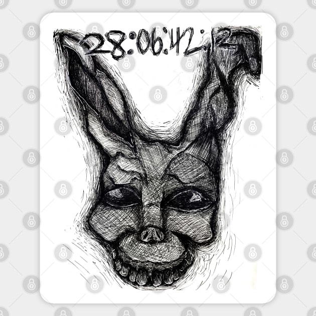 Frank the Bunny- Donnie Darko Sticker by skolk512